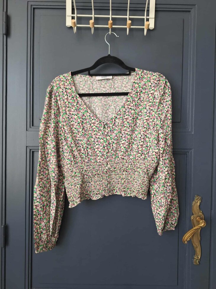 Blouse courte fleurie - Taille XL - Marque ONLY