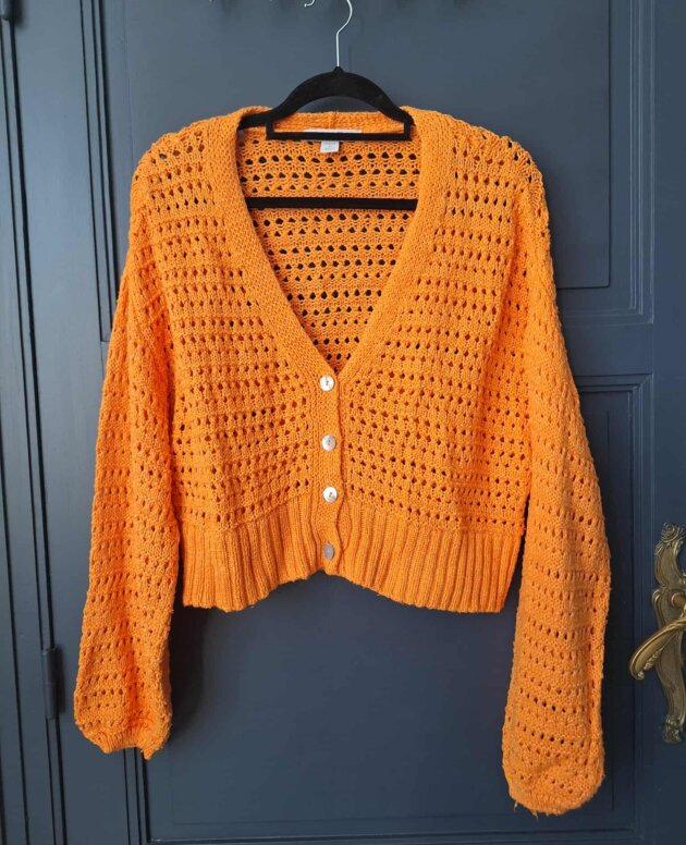 Gilet maille orange - Marque AMISU - Taille L