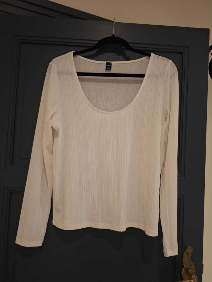 T-shirt longues manches blanc - Taille XL - Marque KIABI