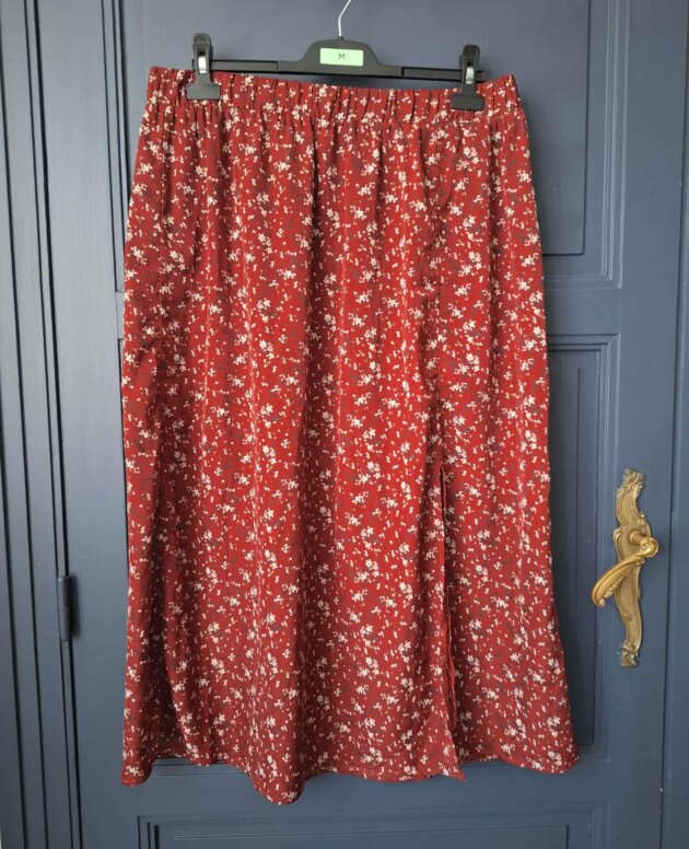 Jupe rouge fleurie - Taille 2XL - Marque SHEIN