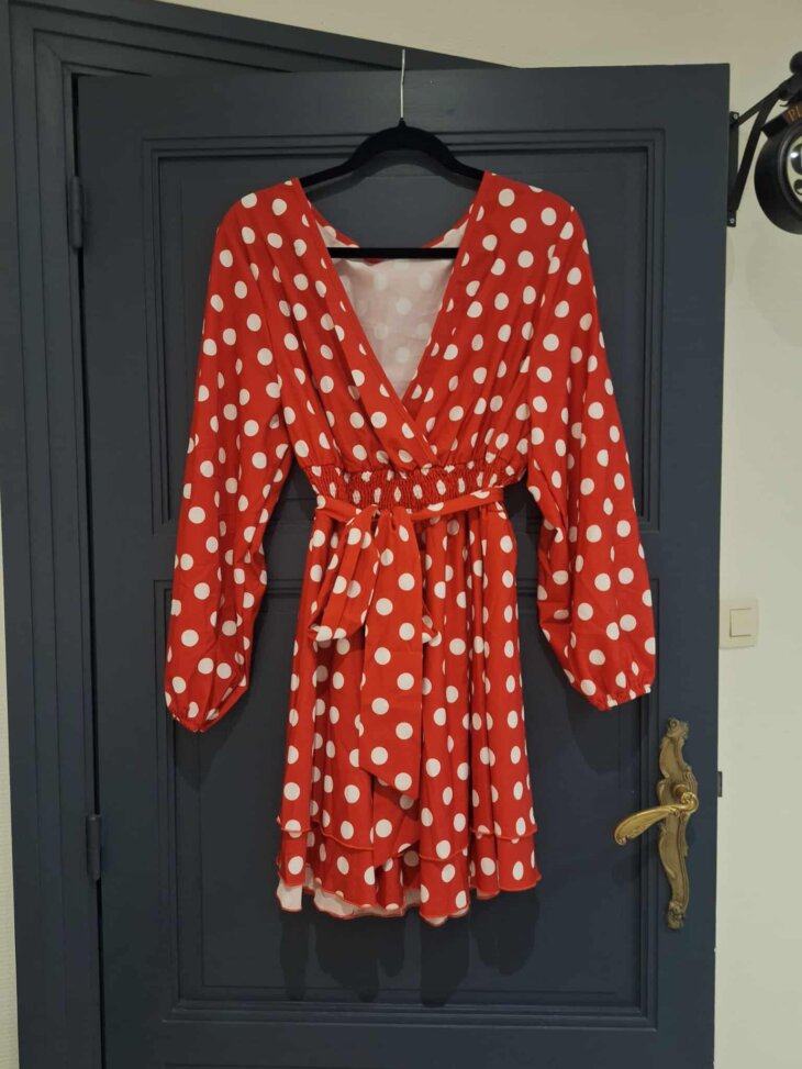 Robe rouge petits pois blanc - Taille 1XL - Marque SHEIN