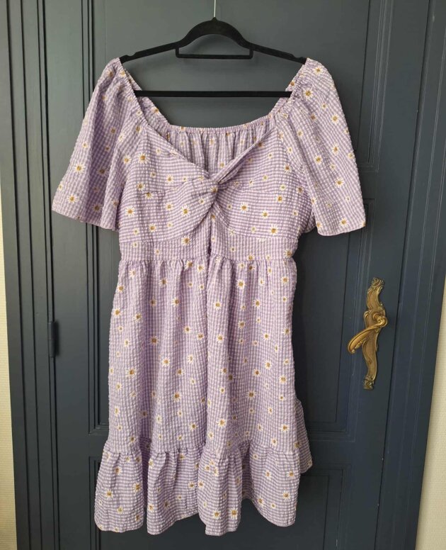 Robe à carreaux mauve et blanche - Taille 2XL - Marque SHEIN
