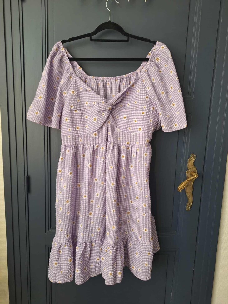 Robe à carreaux mauve et blanche - Taille 2XL - Marque SHEIN