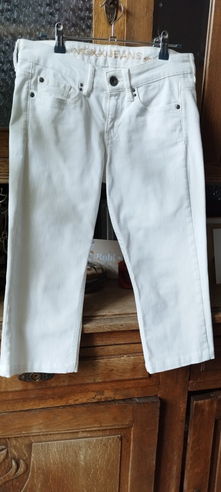 Pantalon 3/4 Mexx jeans, blanc, T.36