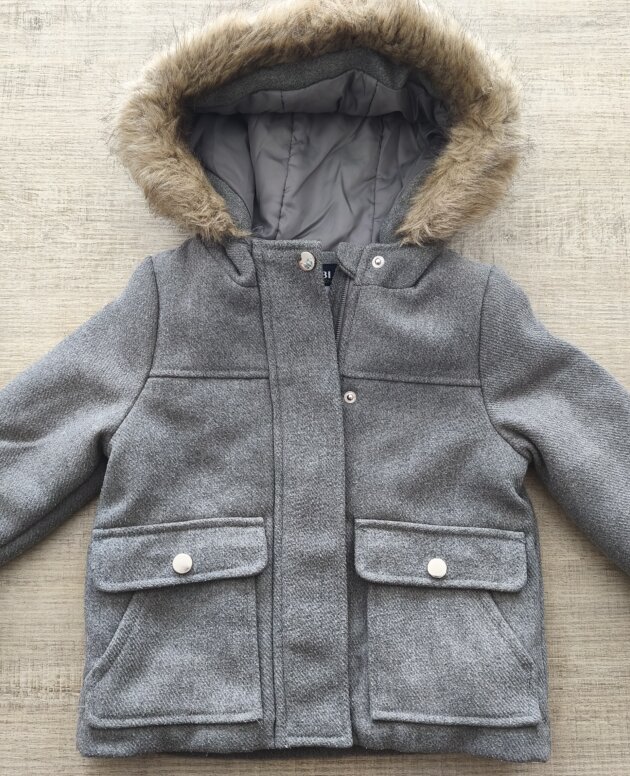 Manteau grise Kiabi 3 ans