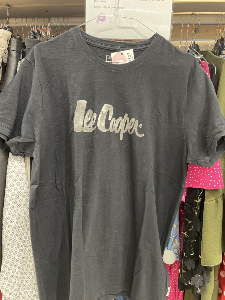 T-shirt "lee Cooper, noir avec imprimé de la marque, taille XL