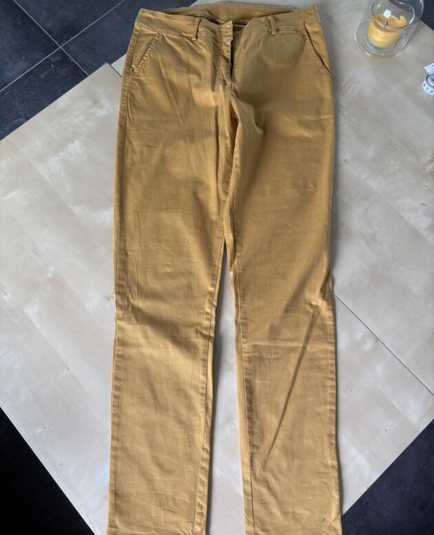 pantalon jaune moutarde taille L