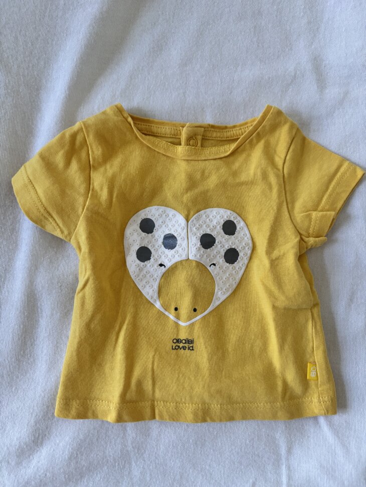 T-shirt Obaibi taille 1 mois neuf