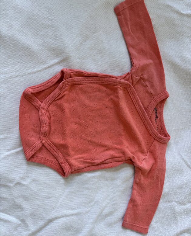 Body longue manches corail