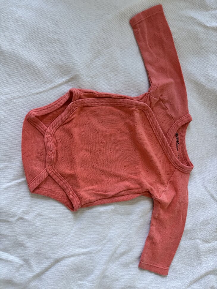 Body longue manches corail