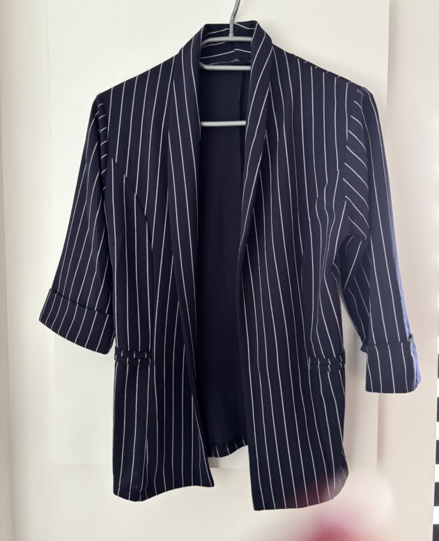 Veste lignée bleu S