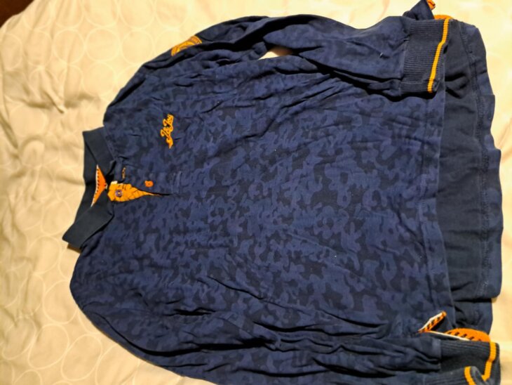 Polo J&Joy bleu camouflage, lm, XS