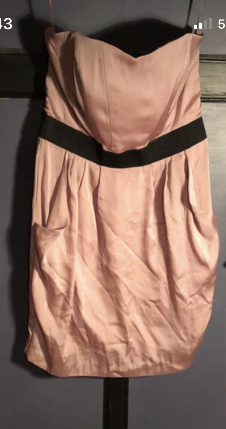 Robe bustier cocktail Satin Rose H&M Taille 40