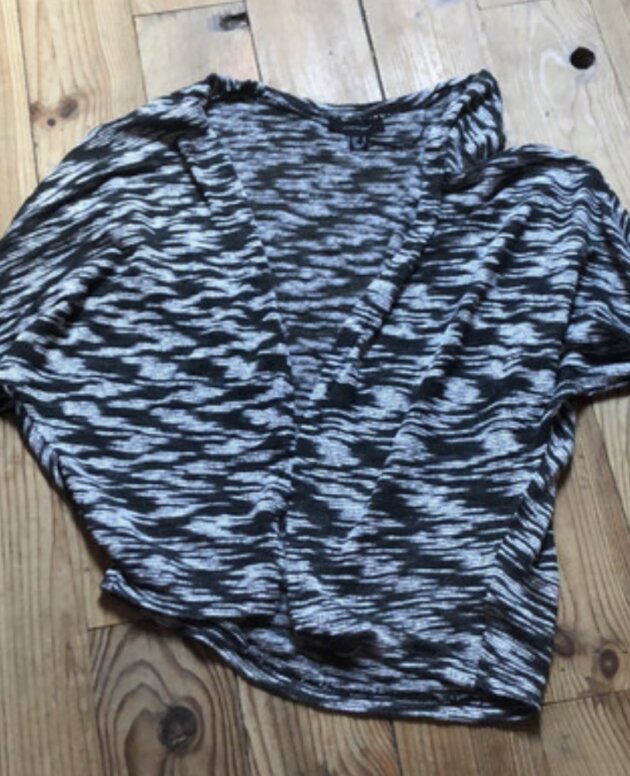 Gilet gris/blanc Taille M