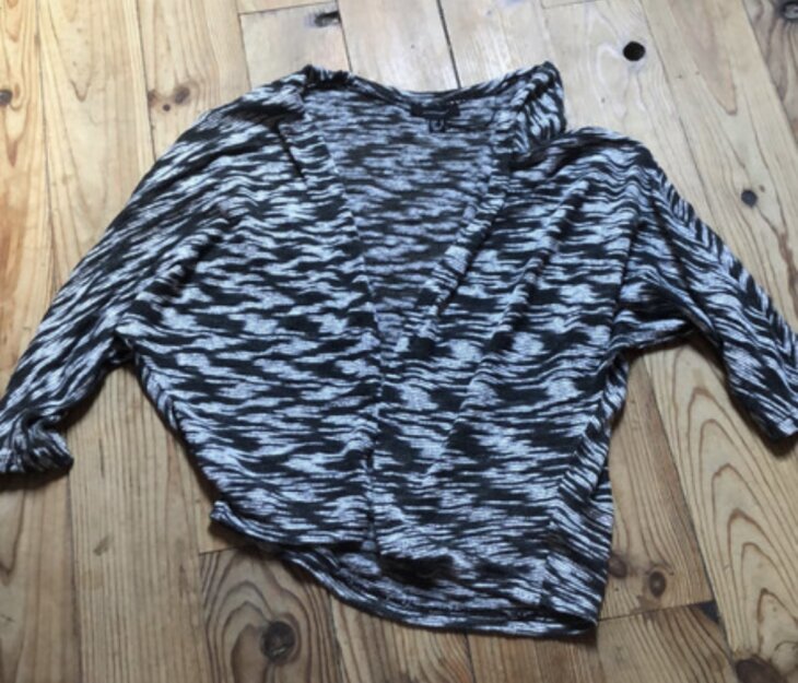 Gilet gris/blanc Taille M