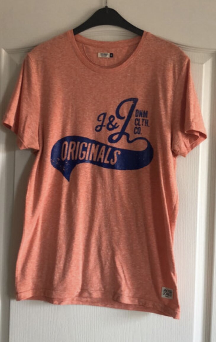 T shirt homme Jack & Jones orange Taille M