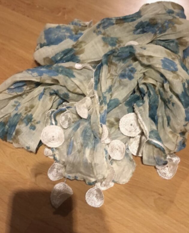 Foulard ton bleu/vert