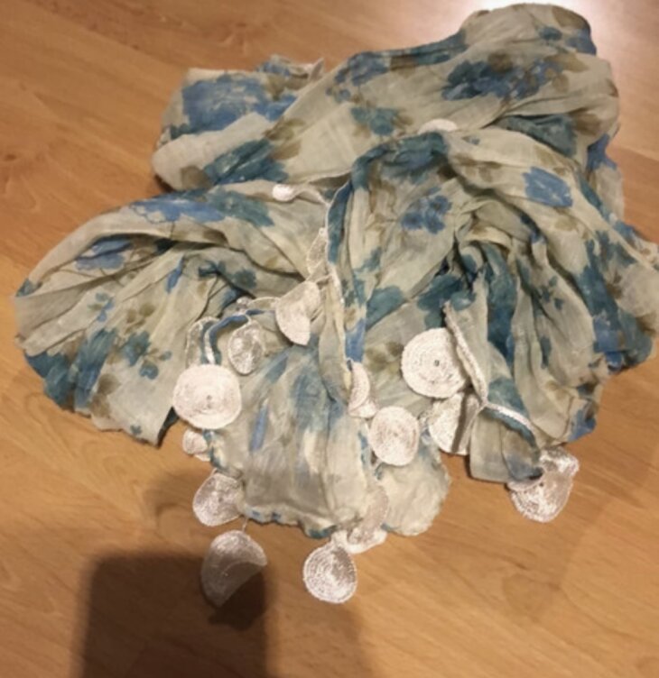 Foulard ton bleu/vert