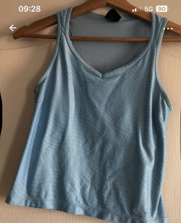 Top NIke S Bleu/pois