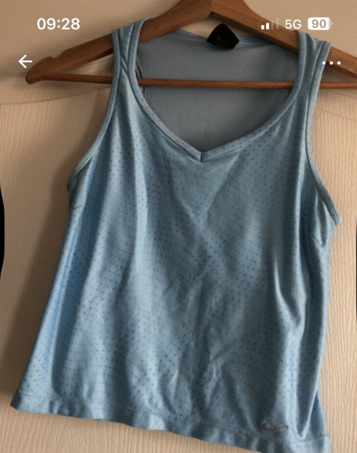 Top NIke S Bleu/pois