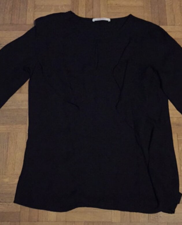 Chemise volant noir Camailleu Taille 36