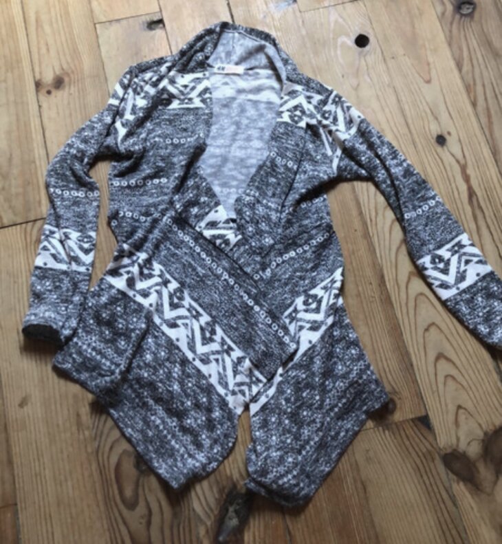 Gilet H&M gris/blanc Taille S