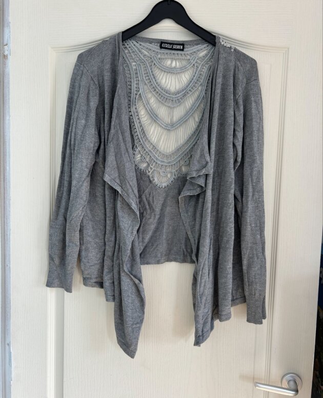 Gilet gris ouvert Taille M